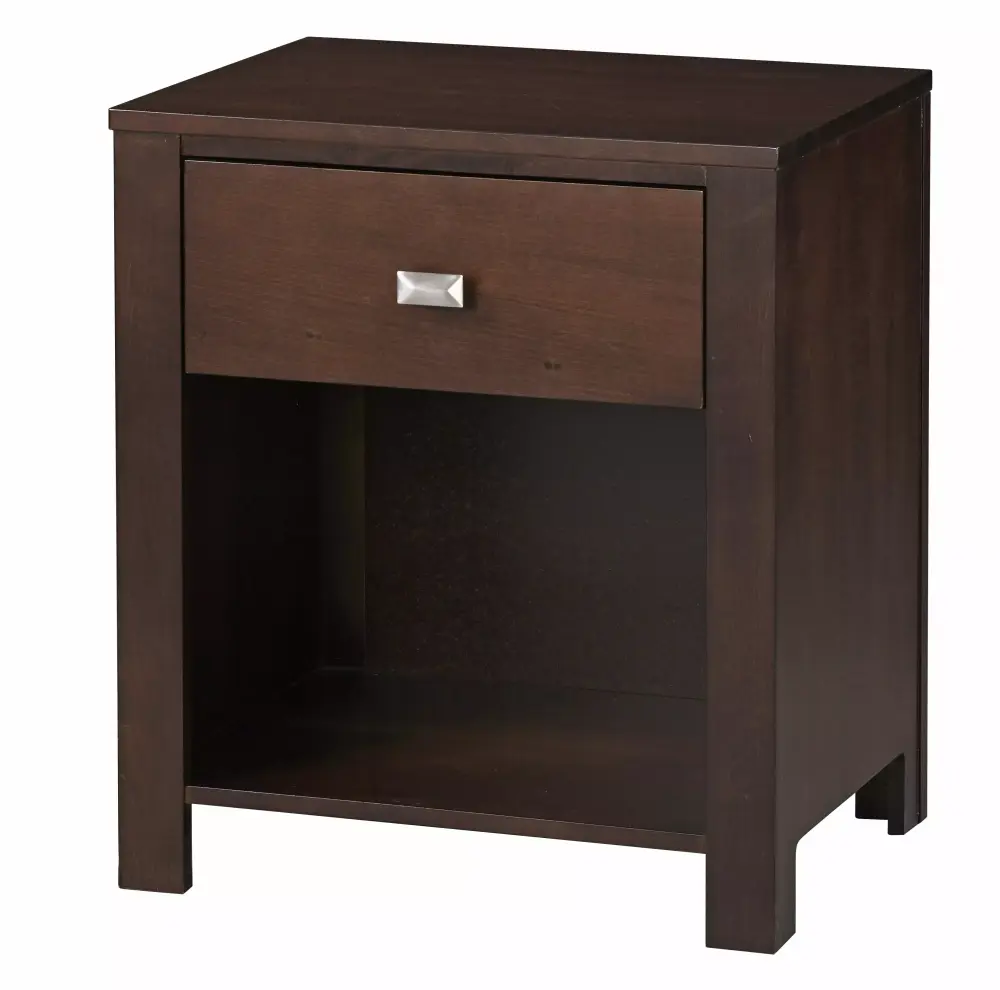 Ranshaw 5PC Full Platform Bed Set with Nightstand Dresser Mirror & Chest in Mocha Brown Mahogany