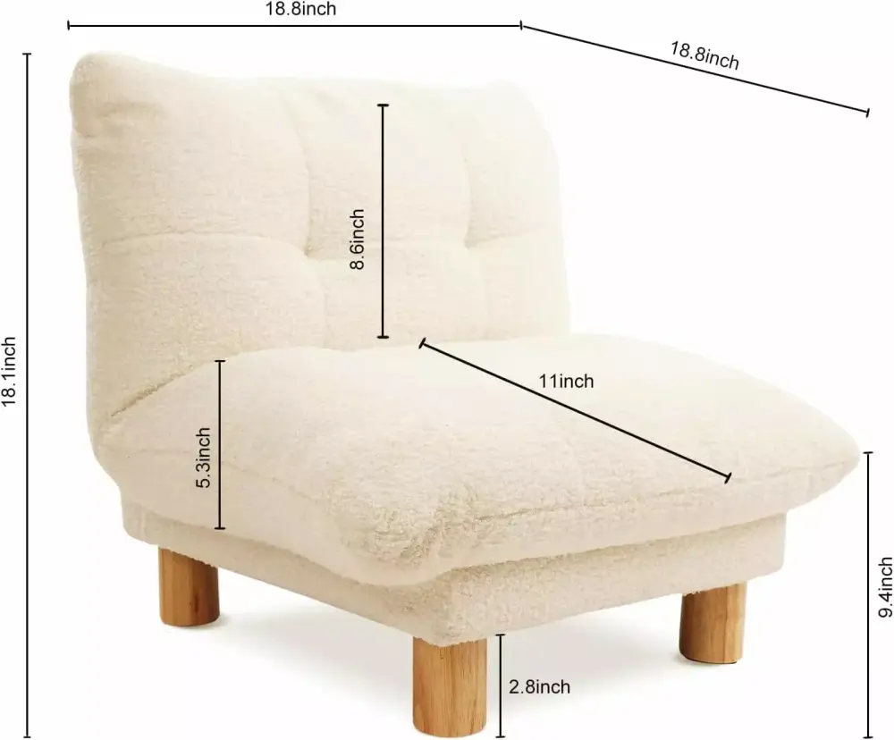 CLATINA Toddler Chair Sherpa Kids Chairs 2Pack Plush Reading Chair