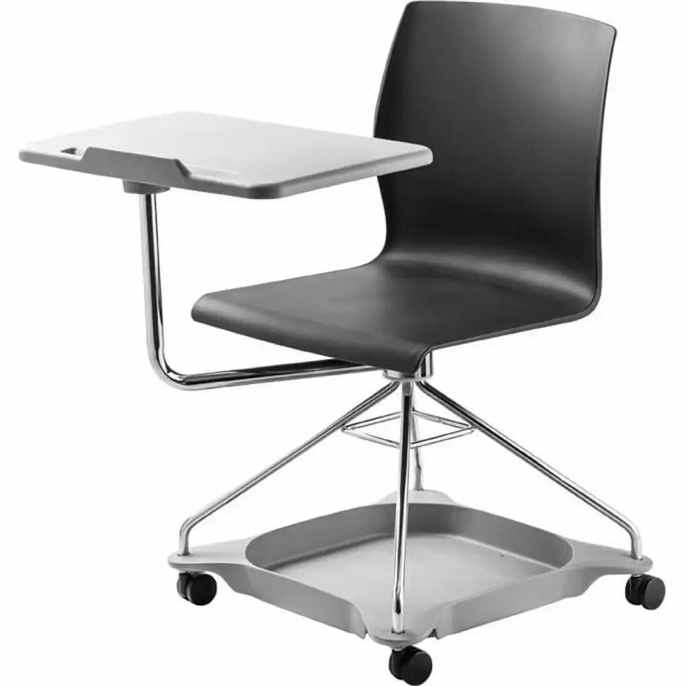 National Public Seating Chair on the Go Black & Chrome Portable Office Chair