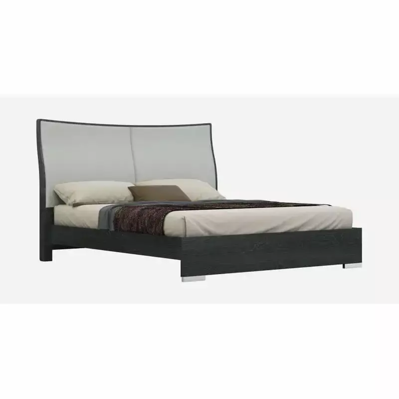 Vera 3-Piece Modern Queen Bedroom Set in Black and Gray