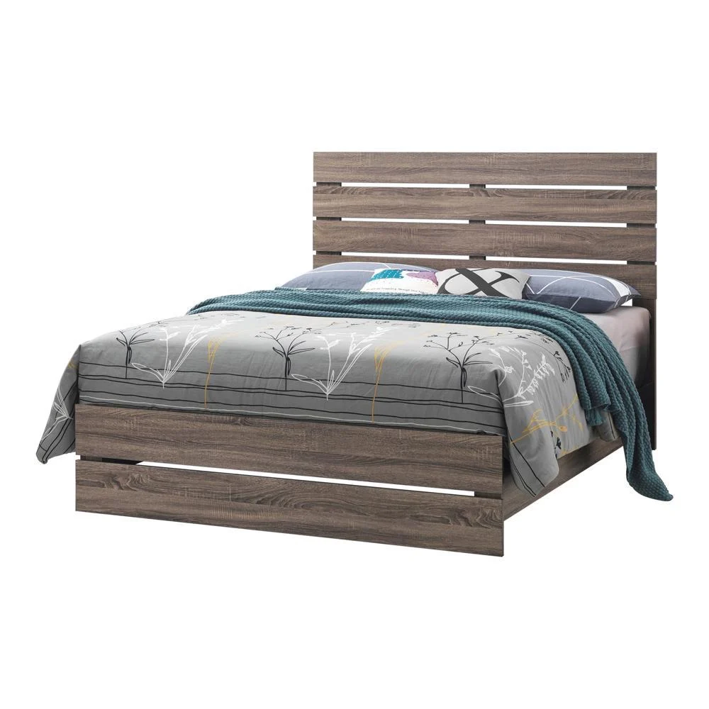 Brantford Queen Panel Bed in Barrel Oak Finish