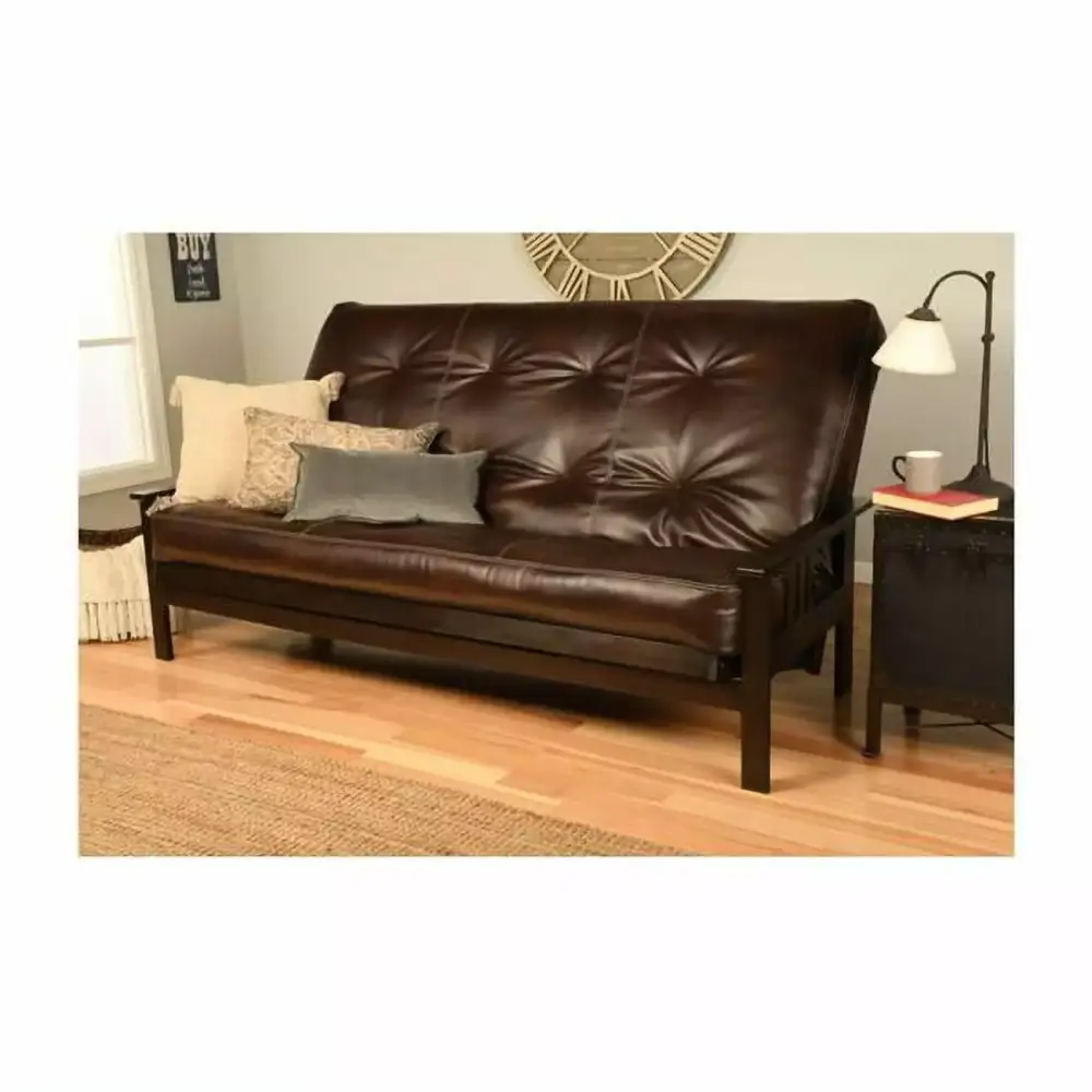 Kodiak Furniture Monterey Espresso Queen-size Futon with Java Brown Mattress - Space Saving Design