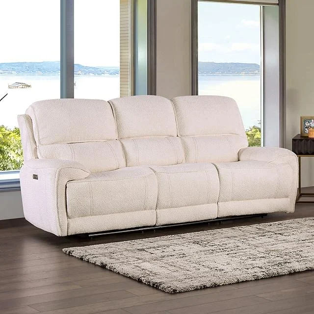 MORCOTE Power Sofa Beige 3-Seater Reclining Sectional