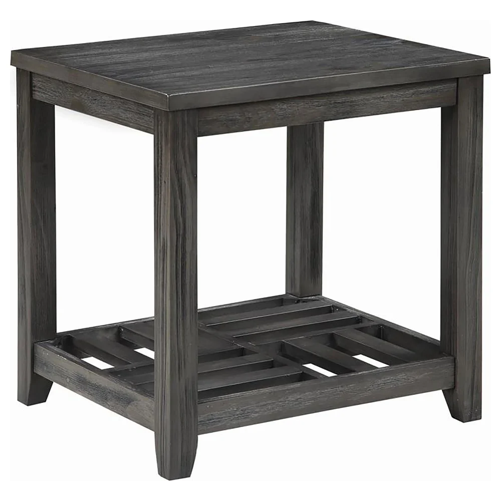 Cliffview 1-Shelf Rectangular End Table in Grey for Compact Living Spaces