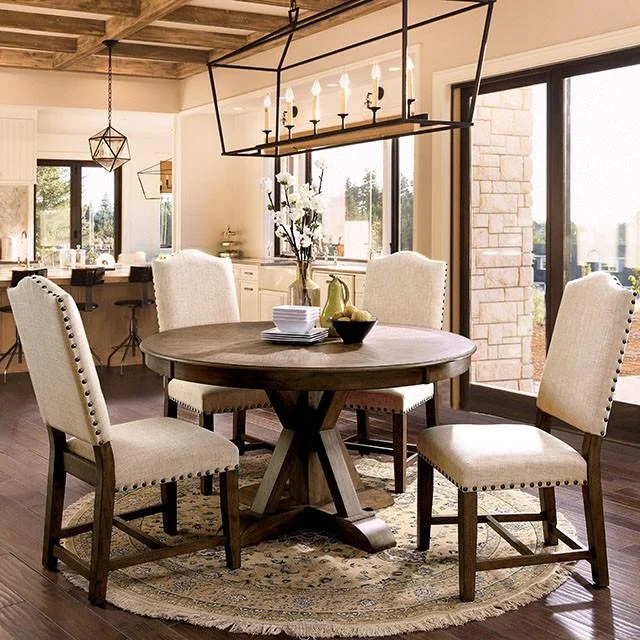 Julia Light Oak Round Dining Table with 4-6 Seats
