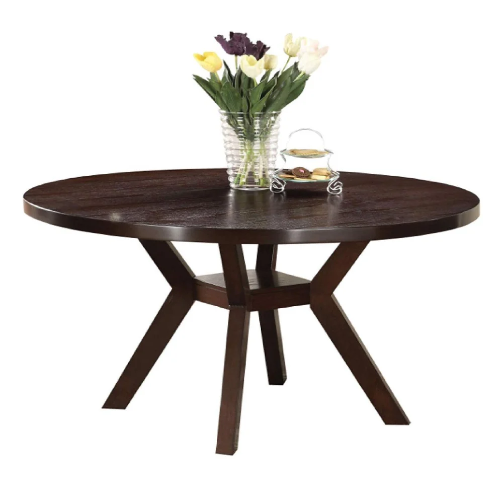 Acme Furniture Drake Round Dining Table in Espresso Finish