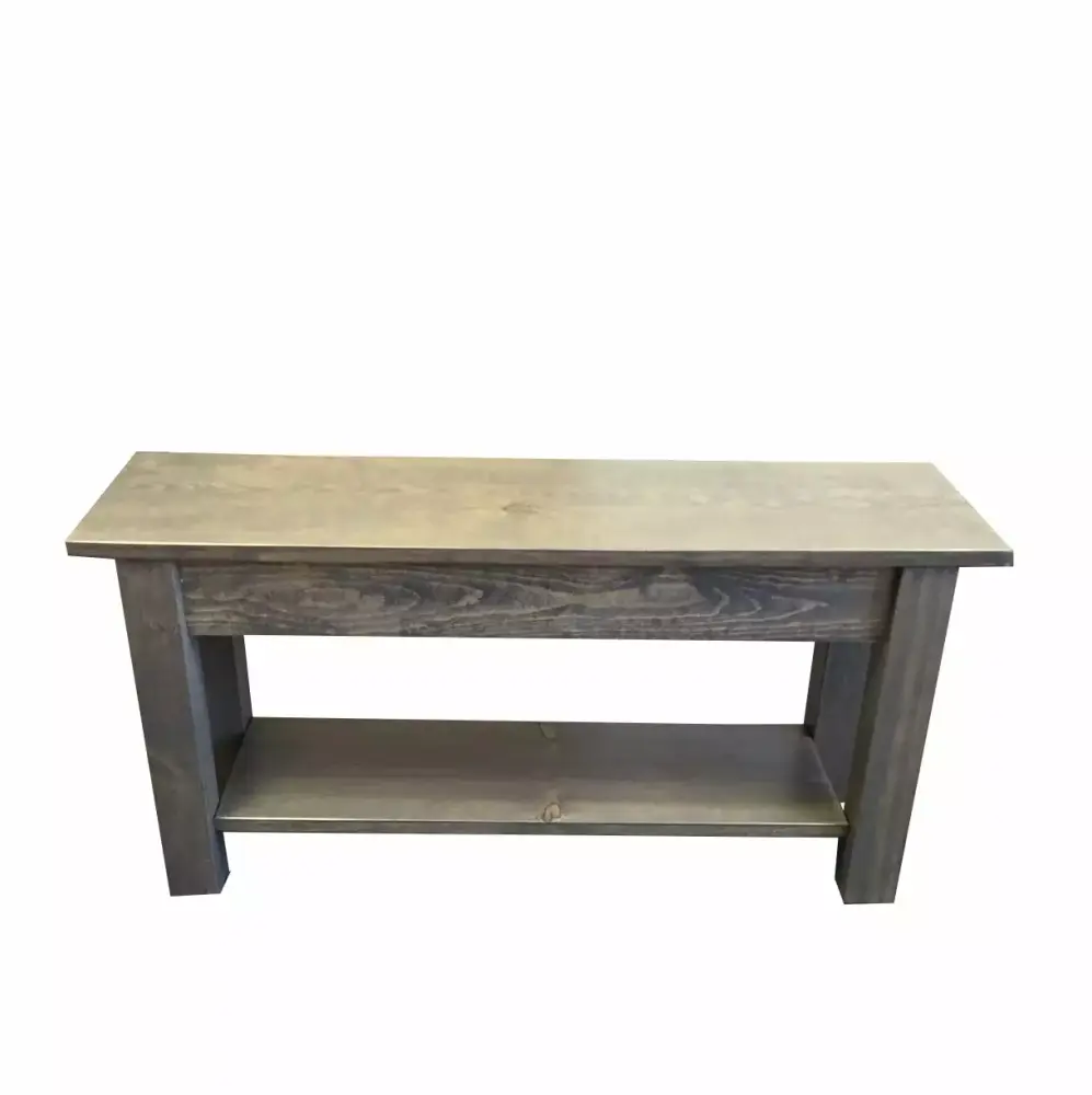 CAPE COD BENCH WITH SHELF 36 Inch Rustic Storage Bench