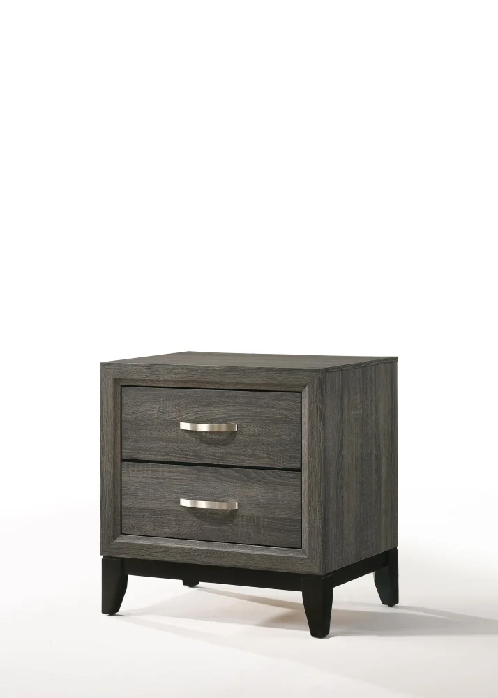 Valdemar Weathered Gray Nightstand for Rustic Bedroom Furniture