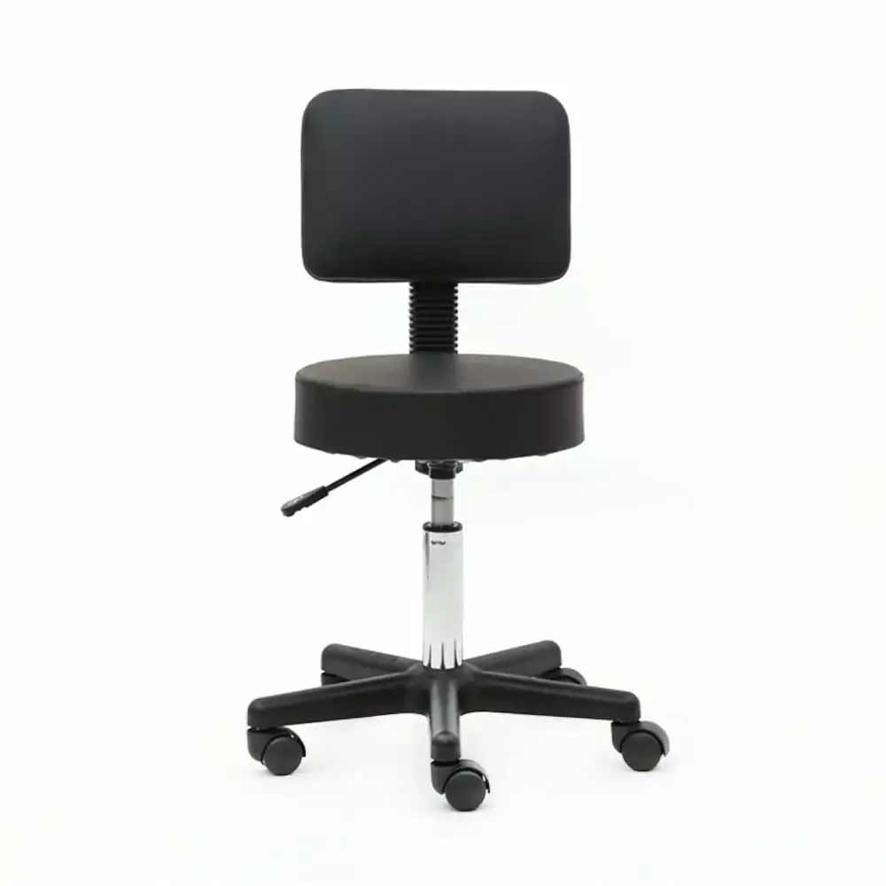 OverPatio Salon Stool Chair with Back Support and Wheels for Beauty Salon Medical Dental Clinic