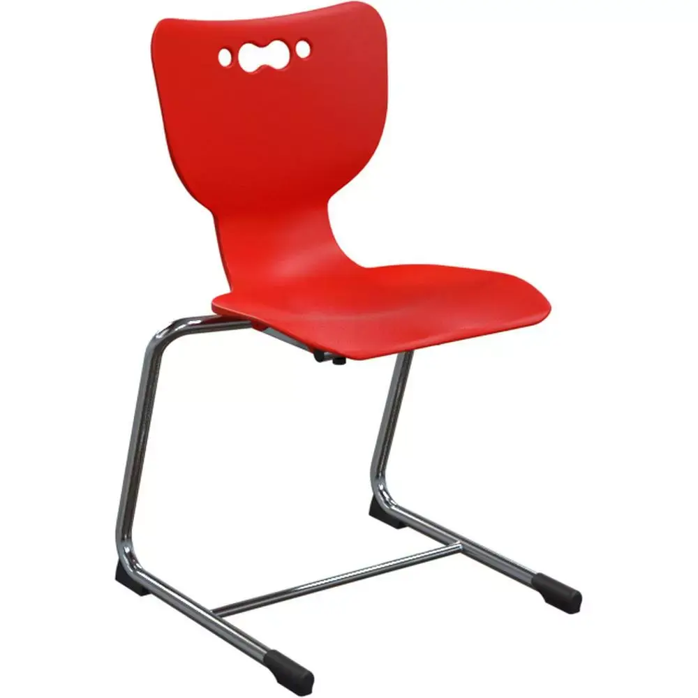 Hierarchy Cantilever School Chair 5 Pack with Chrome Frame and Grey Shell