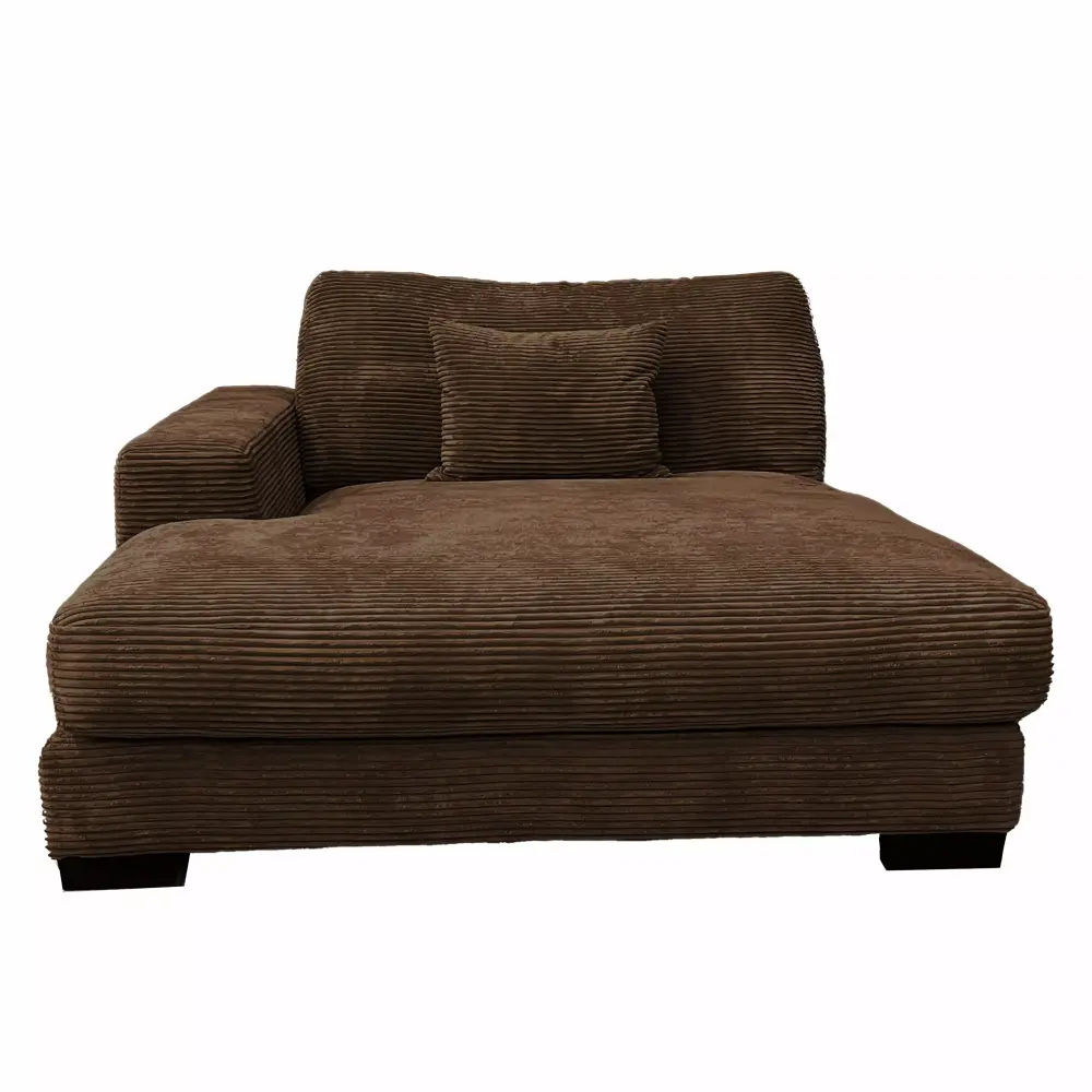 DeeHome Bella Brown Chaise LF - Elegant Left Facing Lounge Chair