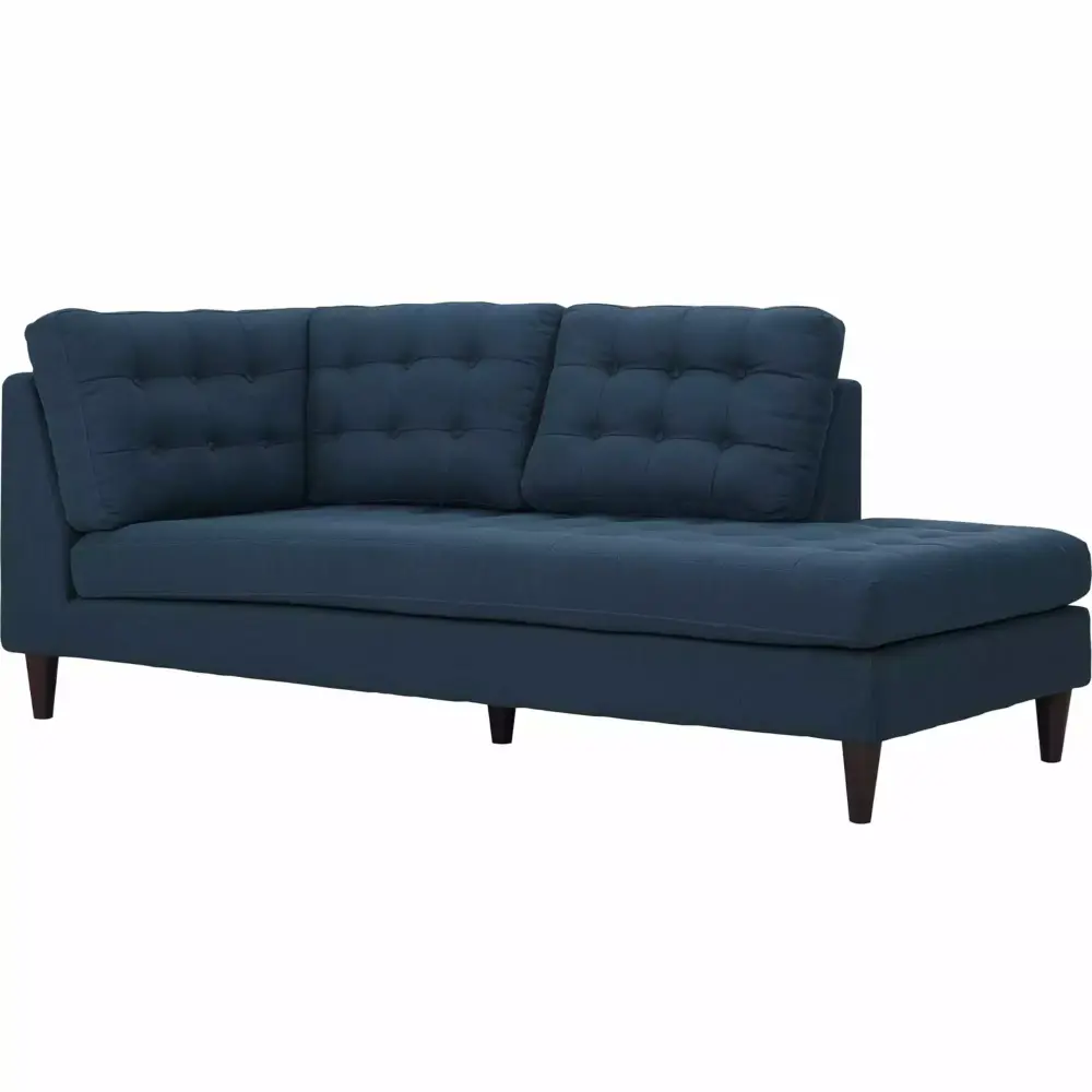 Ergode Empress Upholstered Fabric Right Facing Bumper in Azure