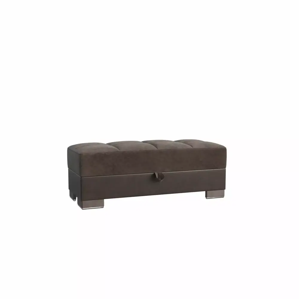 ARMADA AIR LOUNGE SECTIONAL OTTOMAN 107 Brown Leather Look