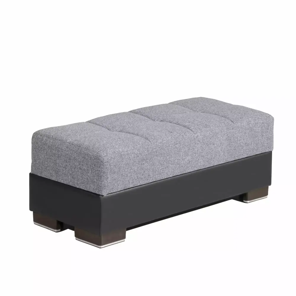 ARMADA AIR LOUNGE SECTIONAL OTTOMAN 105 GRAY/BLACK