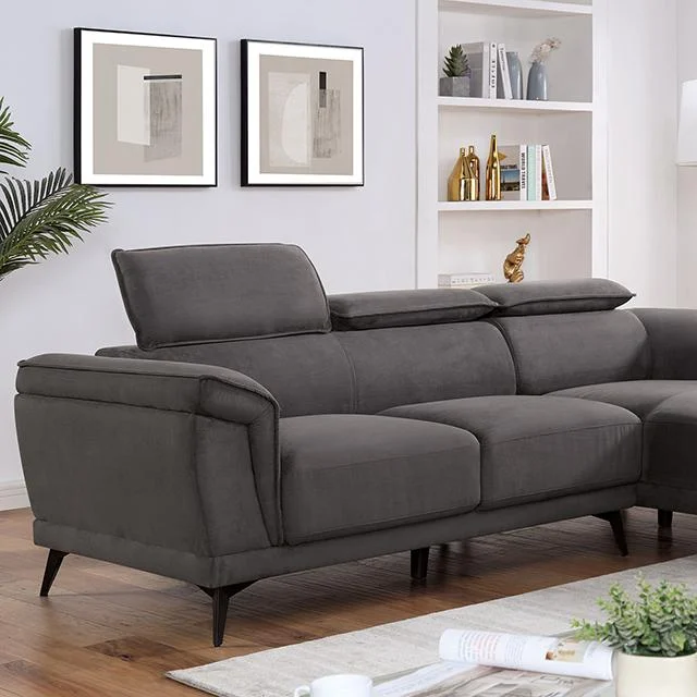 NAPANEE Sectional Sofa Dark Gray - Modular L-Shaped Living Room Couch