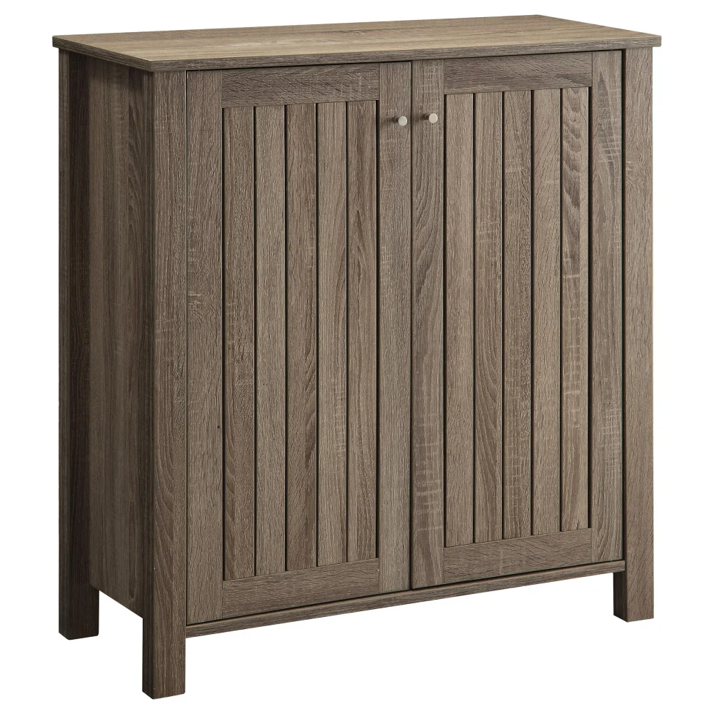 Marisa 4-Shelf Shoe Cabinet in Dark Taupe Space-Saving Storage Solution