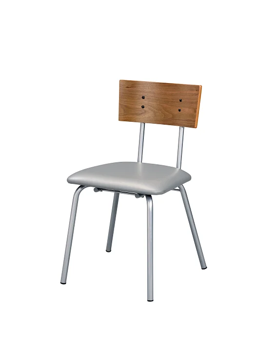 Jurgen PU & Silver Side Chair for Dining or Office