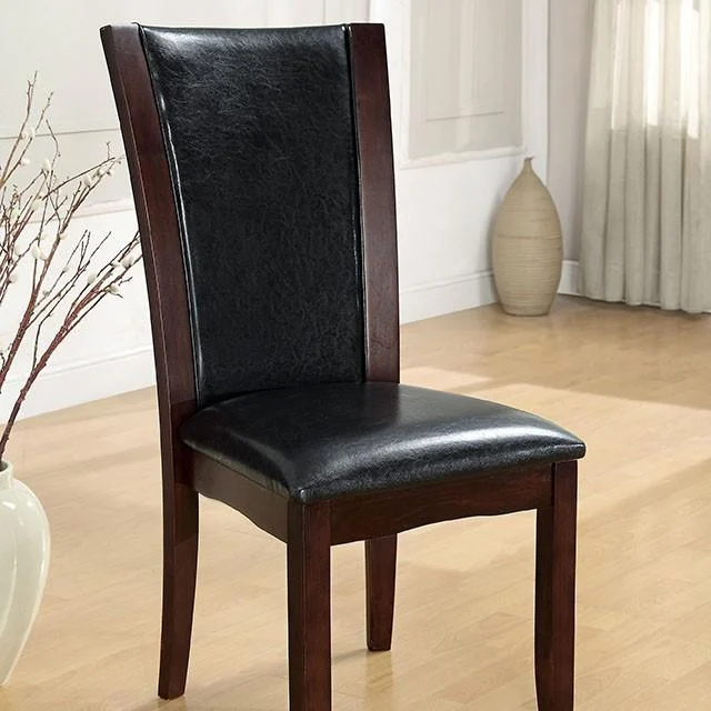 Manhattan I Dark Cherry/Brown Side Chair - Set of 2 Espresso Dining Chairs