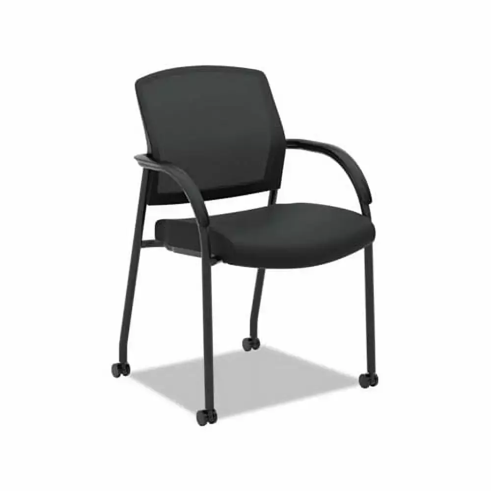 Lota Series Guest Side Chair 23x24.75x34.5 in Black Seat and Back