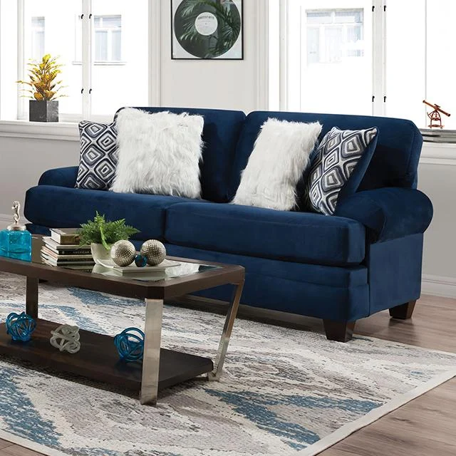 WALDSTONE Sofa Navy Blue Upholstered Couch for Living Room