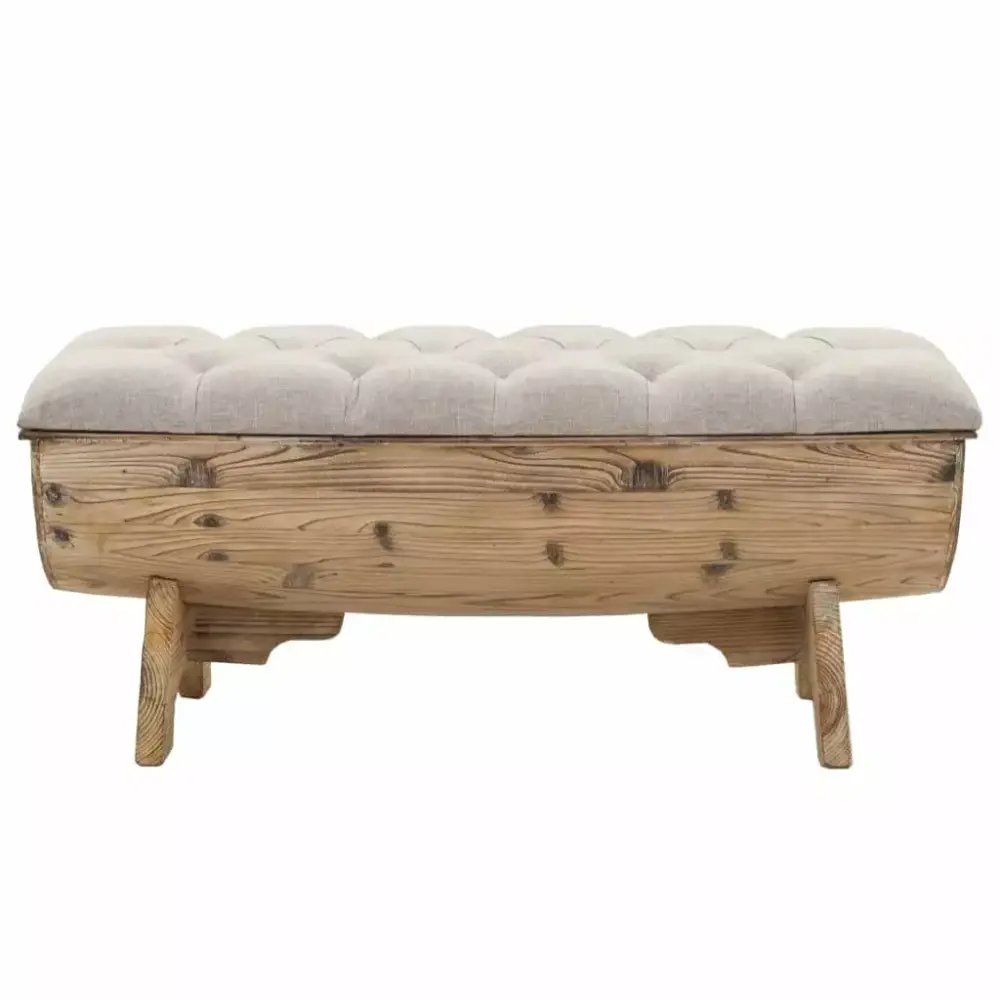 VidaXL Storage Bench 40.6 Inch Solid Wood Fir for Entryway or Bedroom