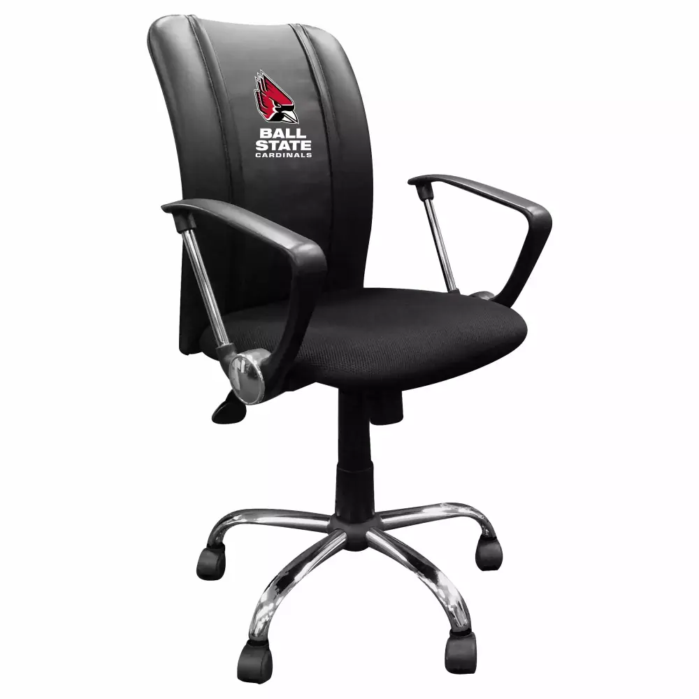 Ball State Cardinals Curve Task Chair with Zipper System - NCAA Office Chair