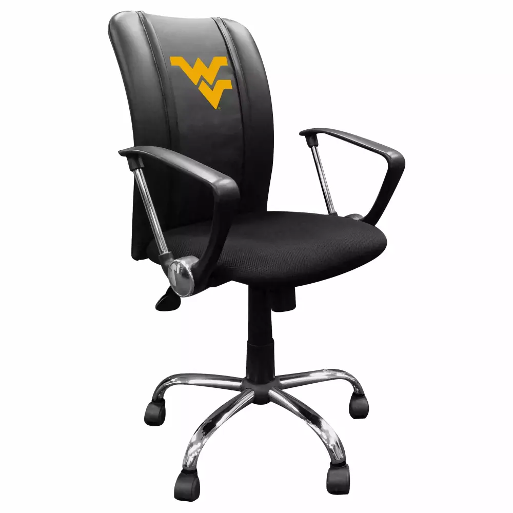 DreamSeat West Virginia Mountaineers Team Curve Office Chair - NCAA College Football Fan Chair