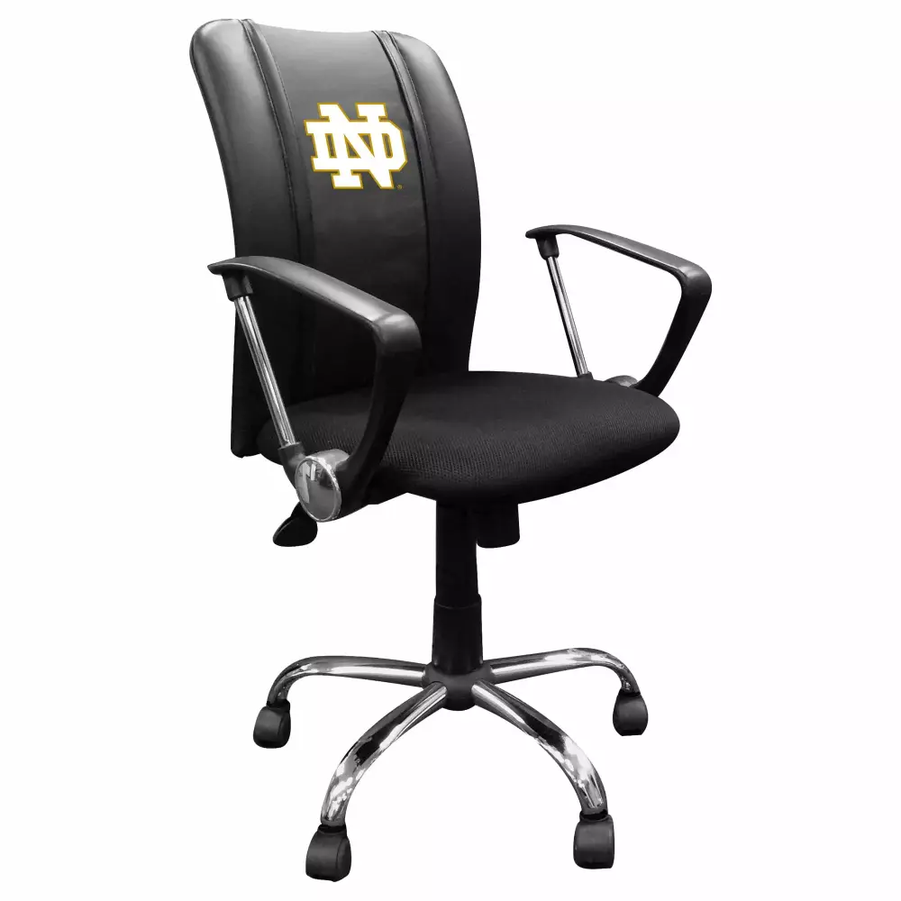 Notre Dame Secondary Logo Curve Task Chair with Zipper System