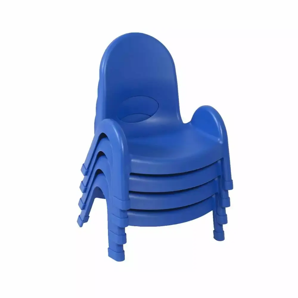 Children's Factory Value Stack 5 Child Chair 4 Pack in Royal Blue