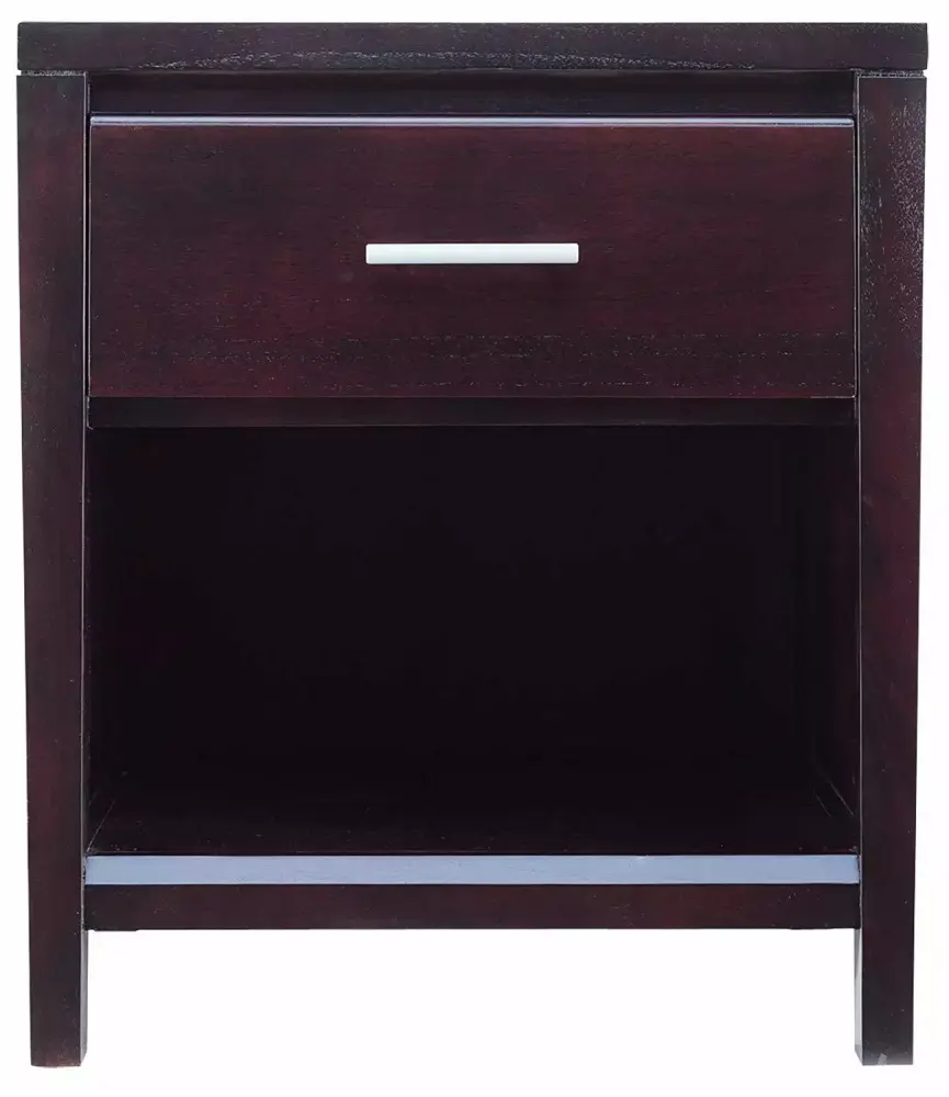 Napierd 4PC Cal King Platform Storage Bed Set with Nightstand Dresser Mirror in Espresso Mahogany