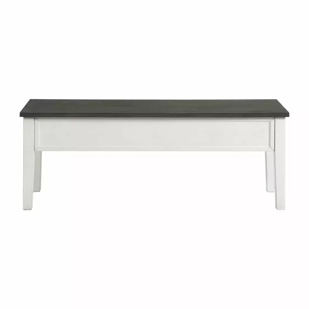 Picket House Furnishings Jamison Storage Dining Bench in Gray with Hidden Storage