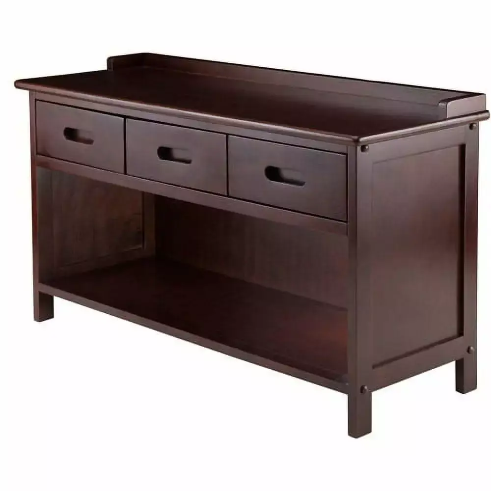 Winsome Wood Adriana Storage Hall Bench Walnut Finish