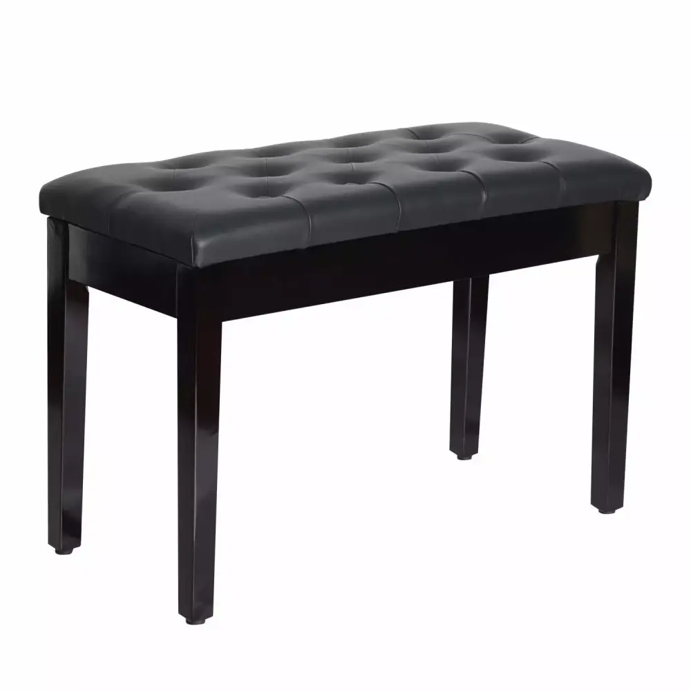 HomCom Urban Tufted Storage Bench Black