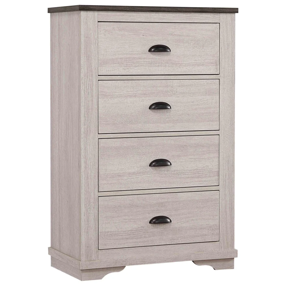 CORALEE CHEST WHITE - White Storage Chest for Home Organization
