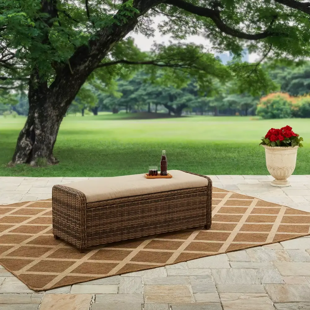 Better Homes & Gardens Hawthorne Park Outdoor Storage Ottoman
