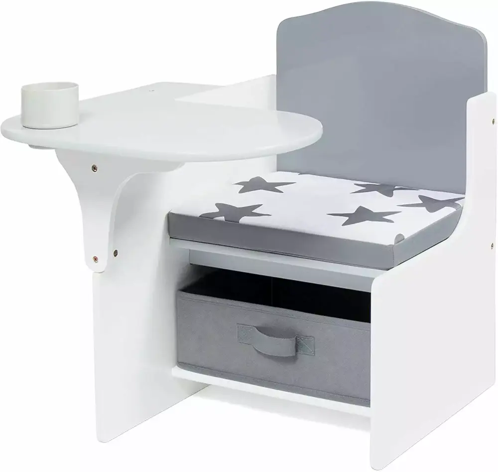 Milliard Chair Desk with Storage Bin for Kids Grey Children Study Table