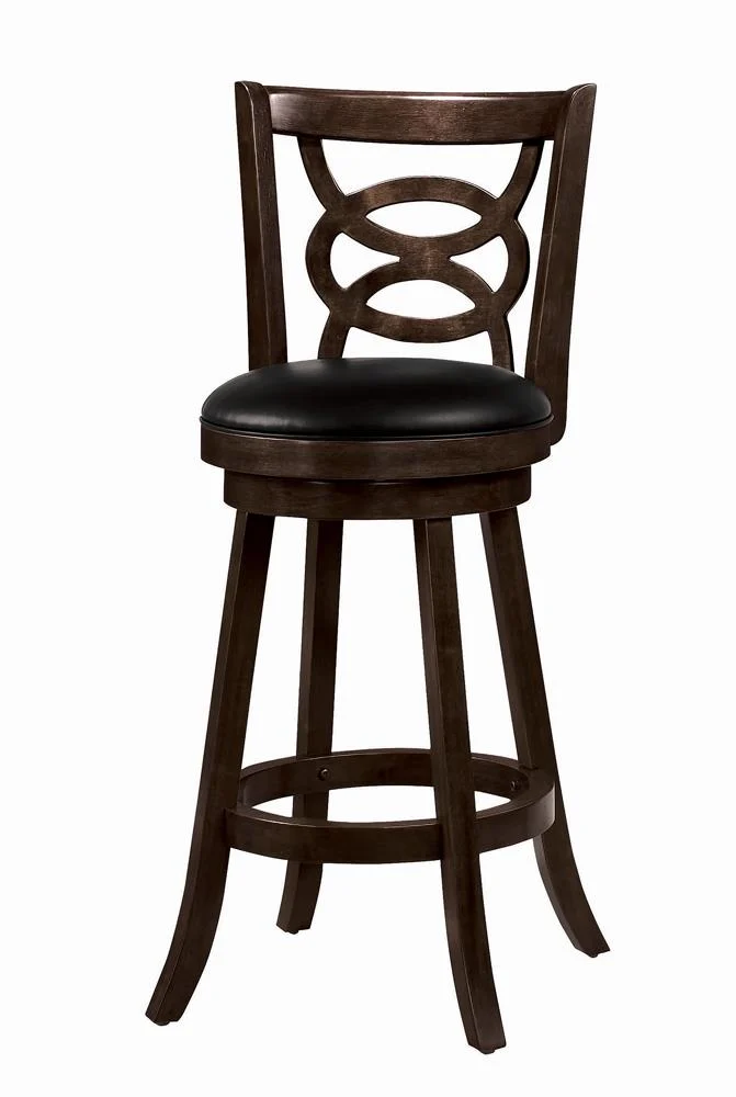 Calecita Swivel Bar Stools with Upholstered Seat Cappuccino Set of 2