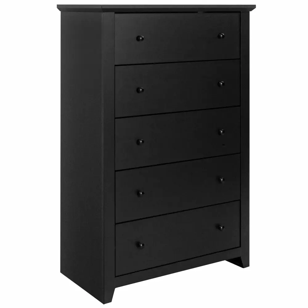 Benton Park 5 Drawer Black Tall Dresser Chest for Bedroom