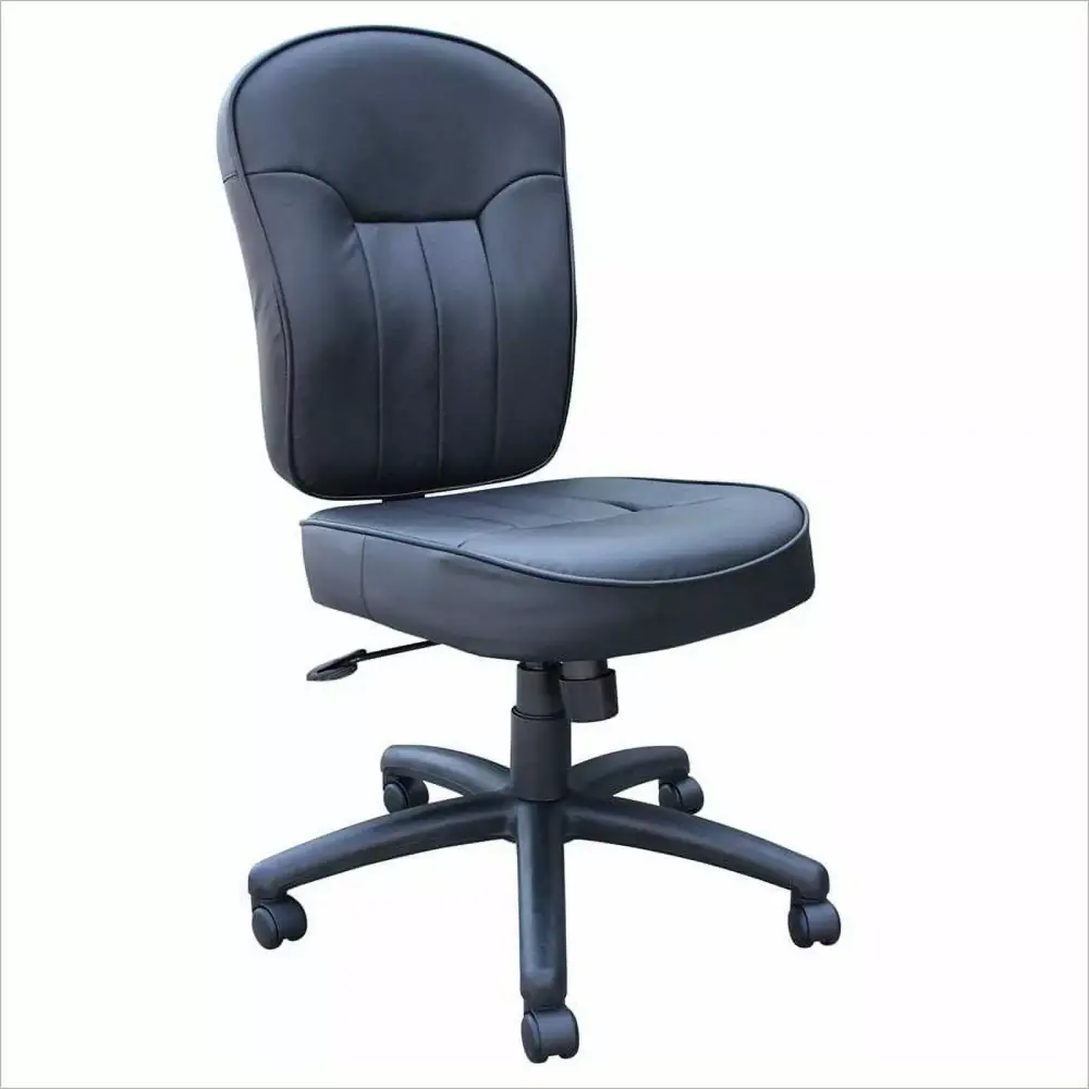 Atlin Designs Black Leather Task Chair - Modern Minimalist Office Chair