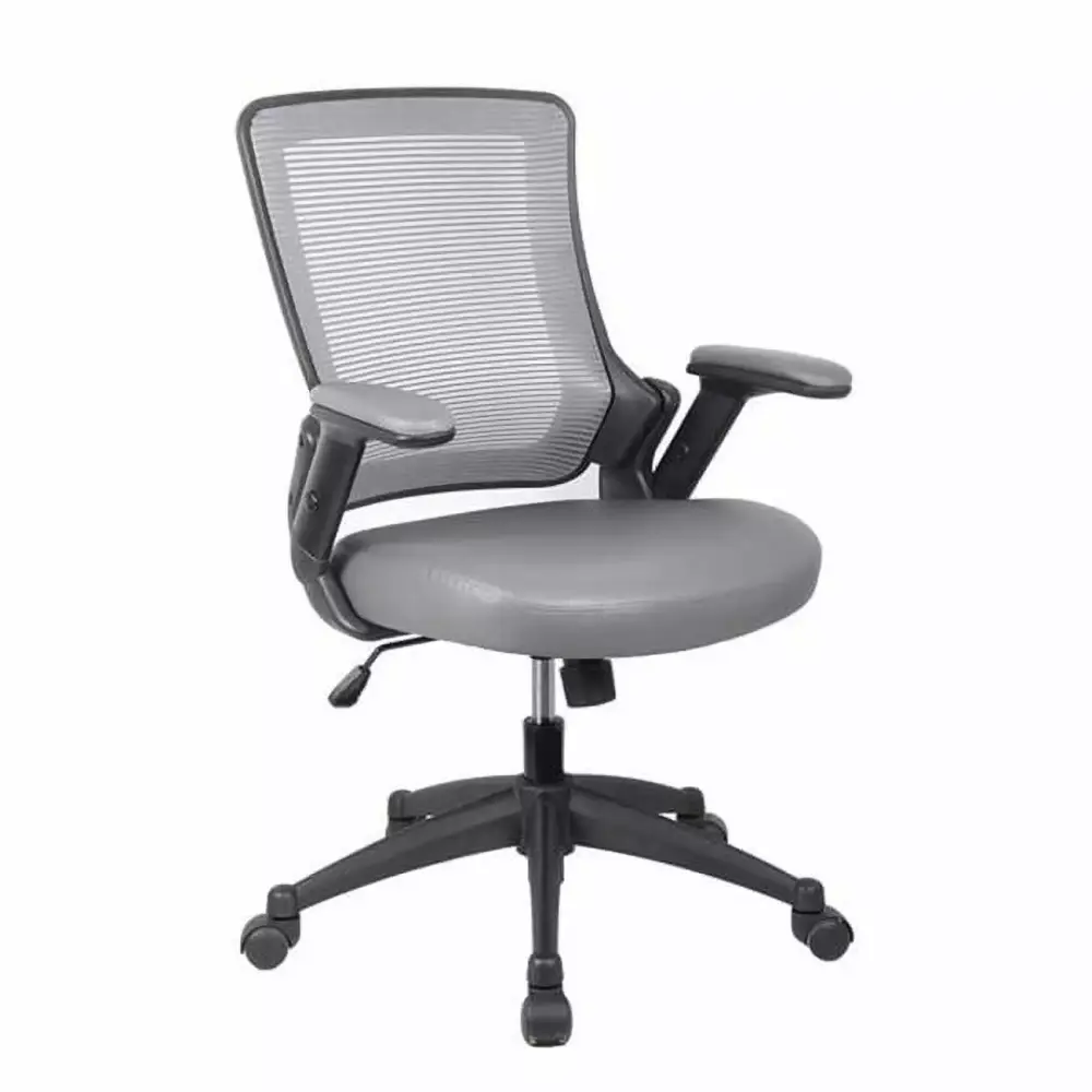 19-23.5 in Mid-Back Mesh Task Office Chair with Height Adjustable Arms Gray