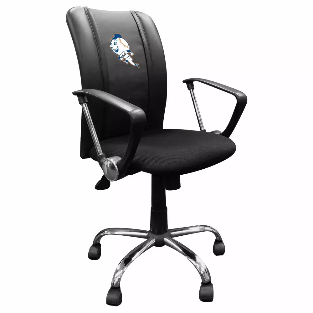 Black New York Mets Curve Task Chair - MLB Officially Licensed Office Chair