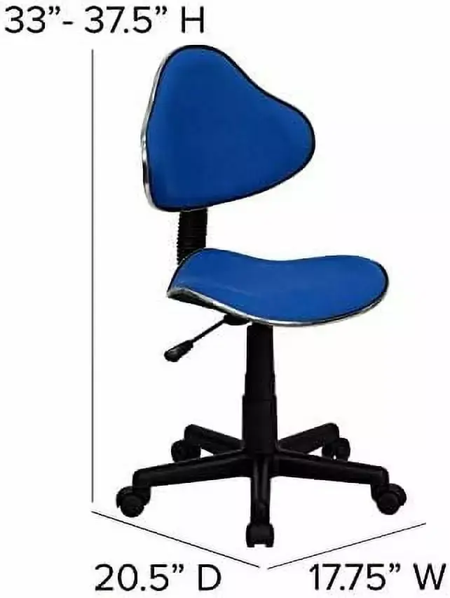Blue Fabric Swivel Ergonomic Task Office Chair - YUQIN Comfortable Desk Chair