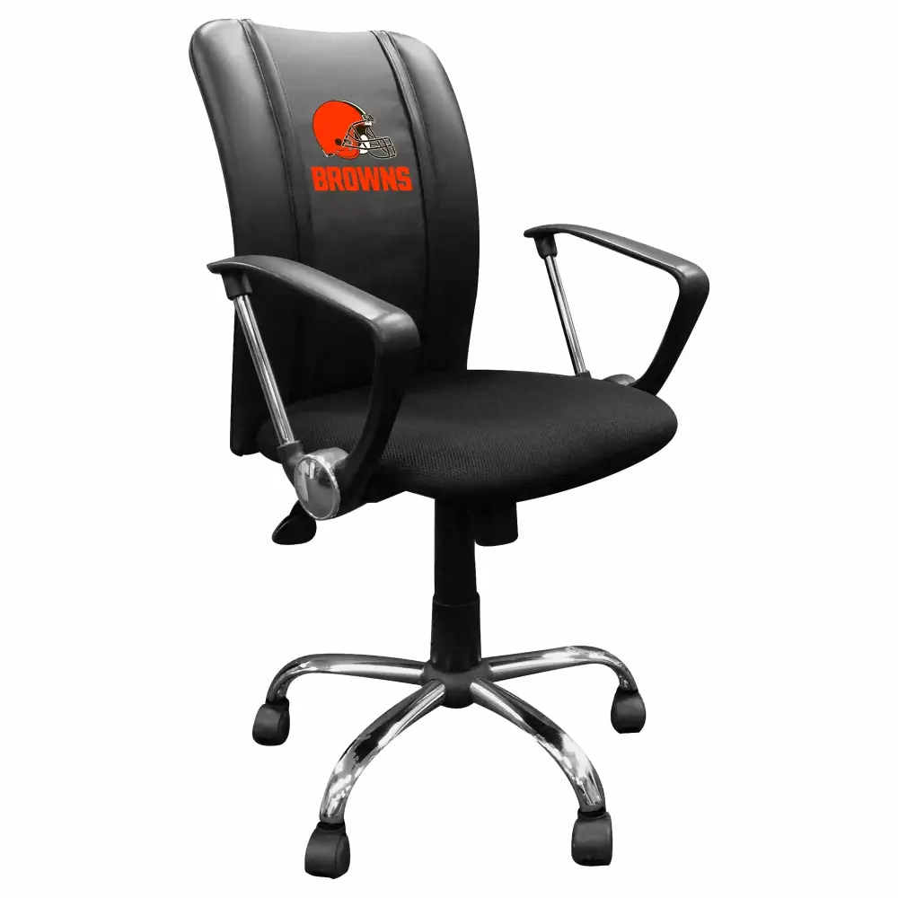 Cleveland Browns Curve Task Chair - Adjustable NFL Themed Office and Gaming Chair