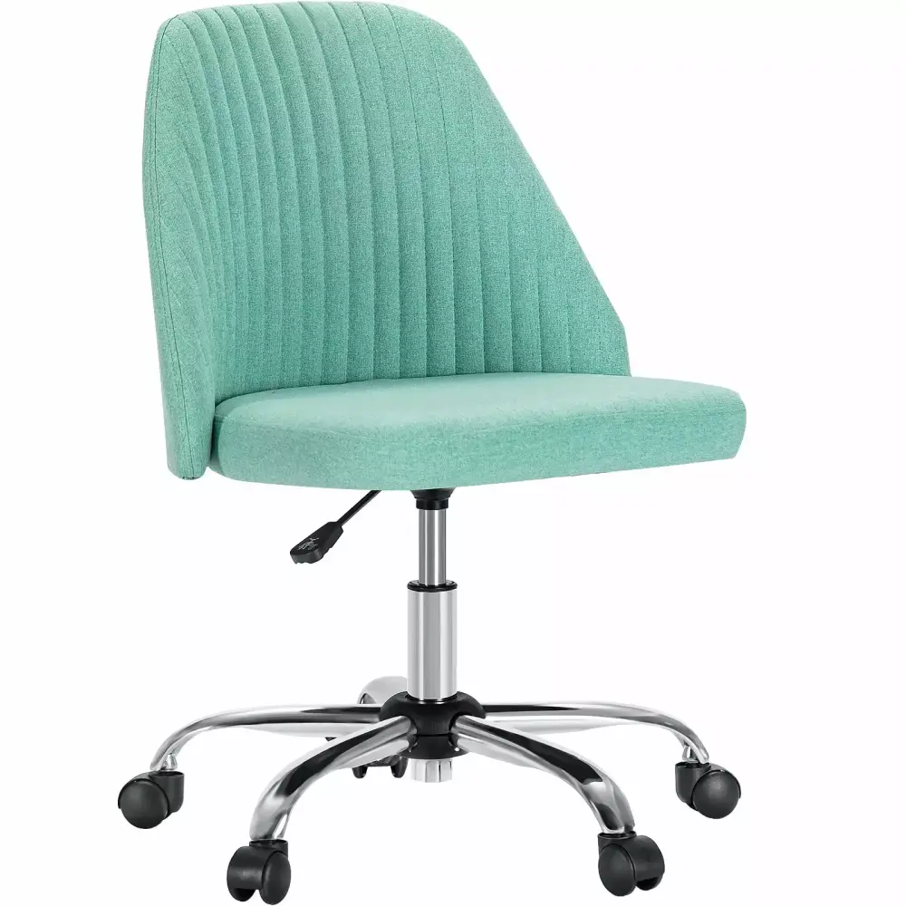 CoSoTower Armless Black Home Office Desk Chair Adjustable Swivel for Small Spaces