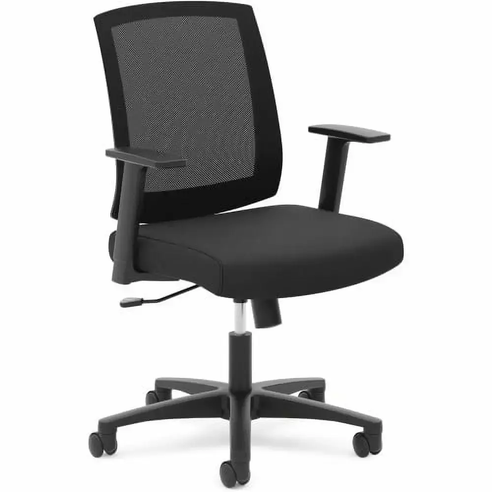 HON Mesh Mid-Back Task Chair Black Fabric Seat 5-Star Base