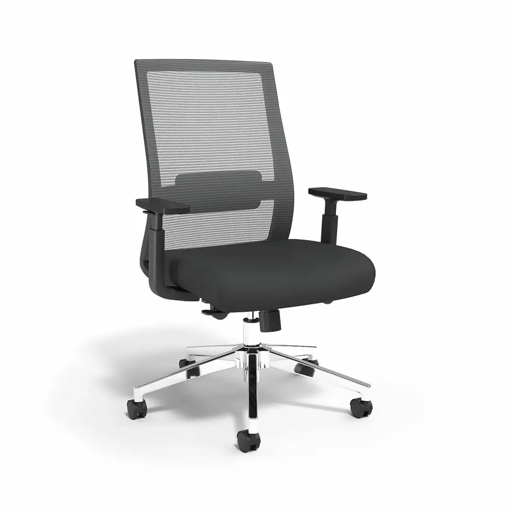 MyOfficeInnovations Mesh and Fabric Task Chair Black 53249 Ergonomic Office Chair
