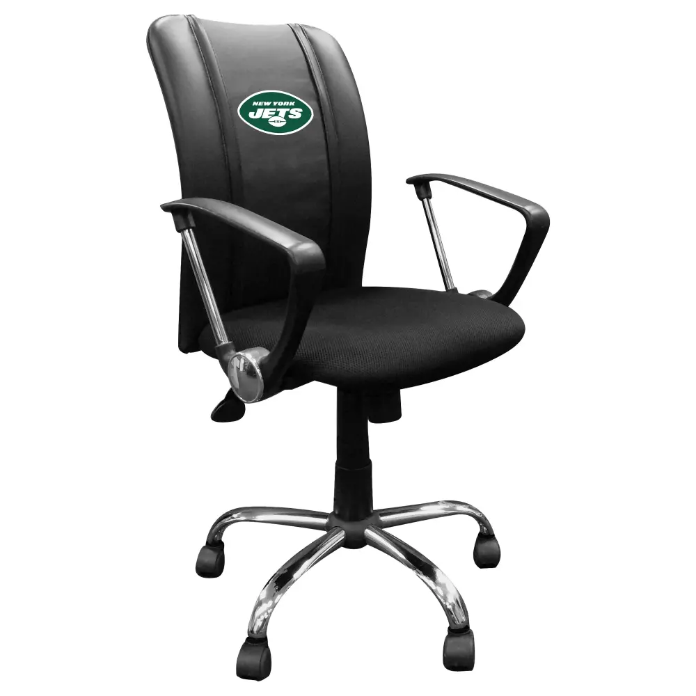 New York Jets Curve Task Chair - Adjustable NFL Themed Office and Gaming Chair