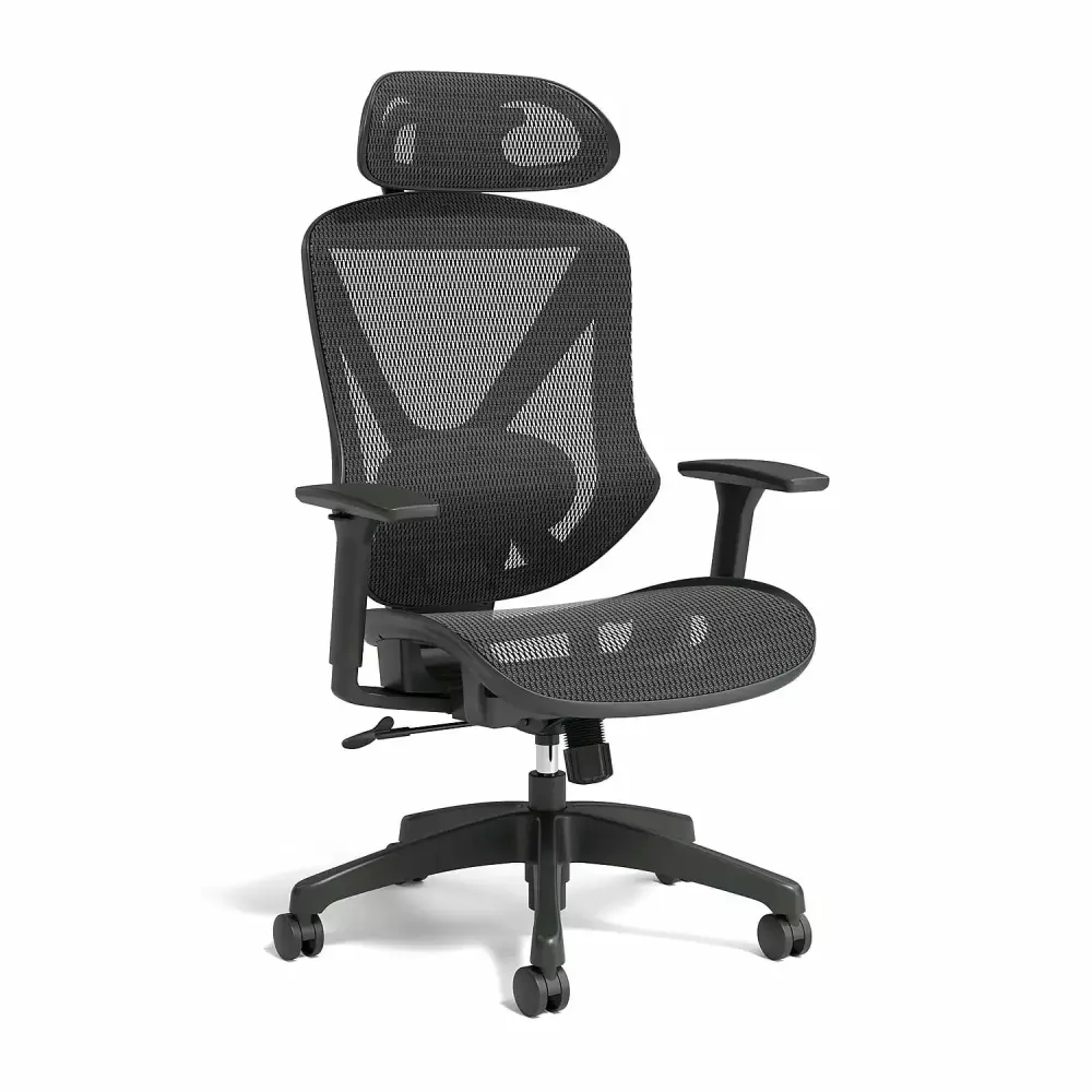 Union & Scale FlexFit Dexley Mesh Task Chair Black 2-Pack for Office Use