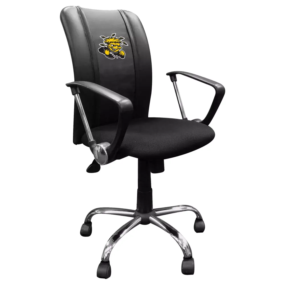 Wichita State Alternate Logo Curve Task Chair with Zipper System for Office Comfort
