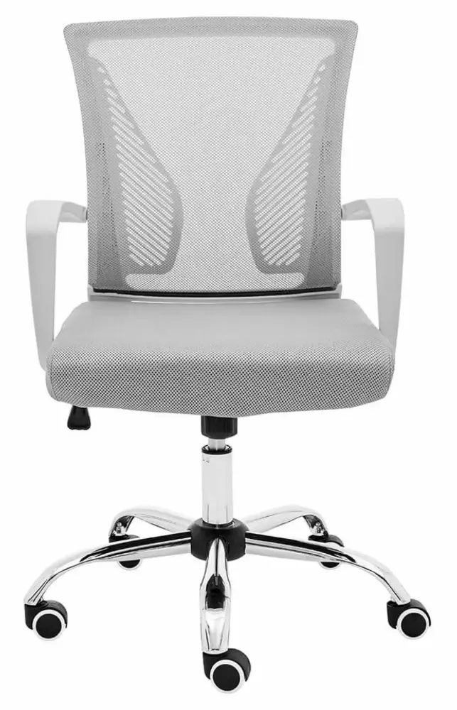 Zuna Back Office Task Chair Ergonomic Mesh Back Desk Chair White Gray